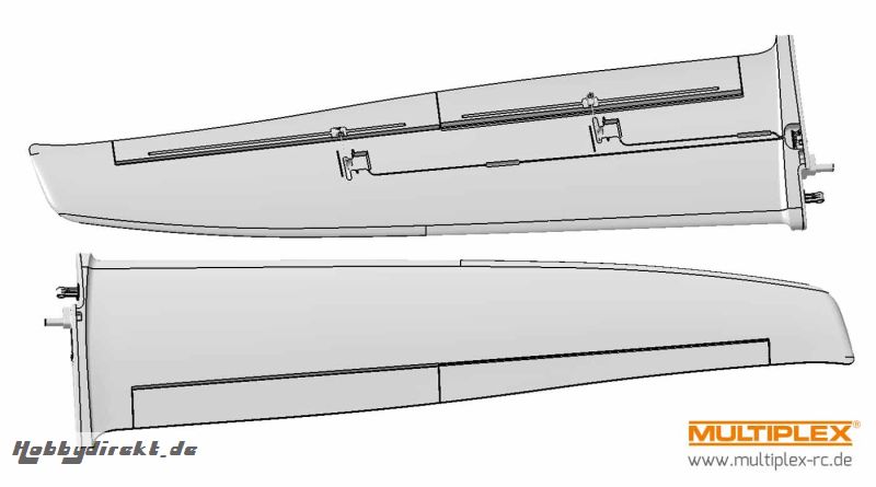 Tragflächensatz FUNRAY gebaut Multiplex 1-00124