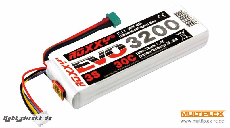 ROXXY EVO LiPo 3 - 3200M 30C Multiplex 1-00482