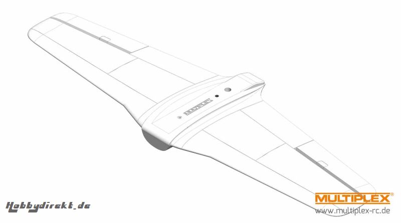 Flächen Funracer weiß ohne Servos Multiplex 1-00624