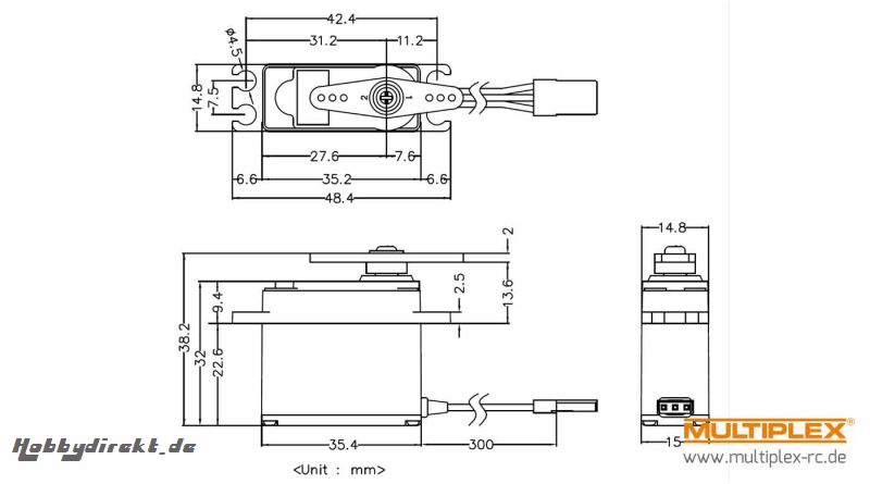 Servo MD250MW Multiplex 1-00707