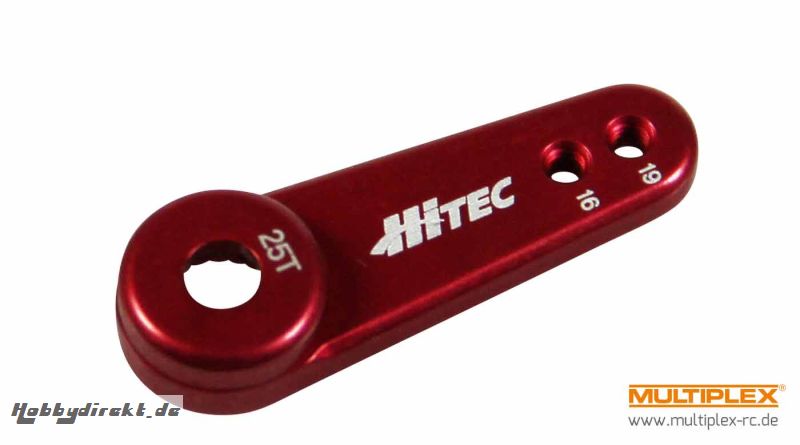 Abtriebshebel Metall rot einarmig 25Verz. (R-ML25) Hitec 118719