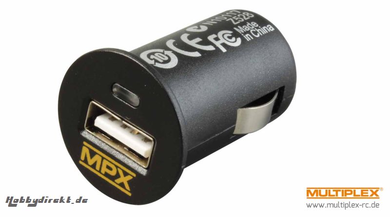 USB Steckerladegerät 12V DC f.Kfz Multiplex 145533