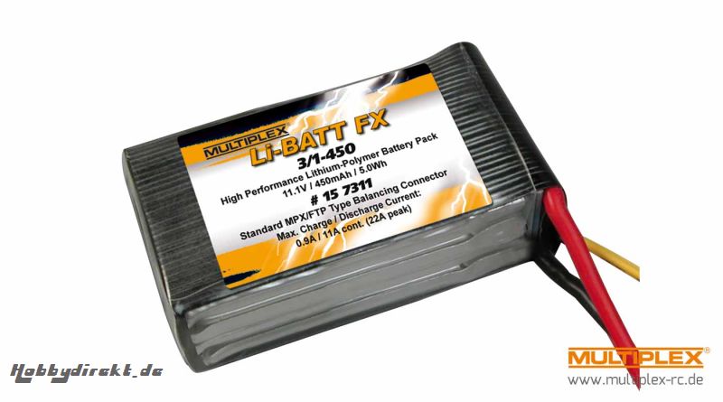 Li-BATT FX 3/1-450 (M6) Multiplex 157311