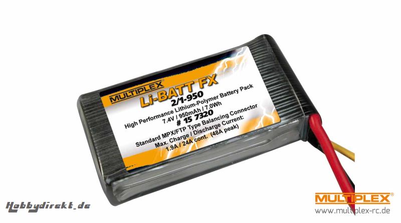 Li-BATT FX 2/1-950 (M6) Multiplex 157320