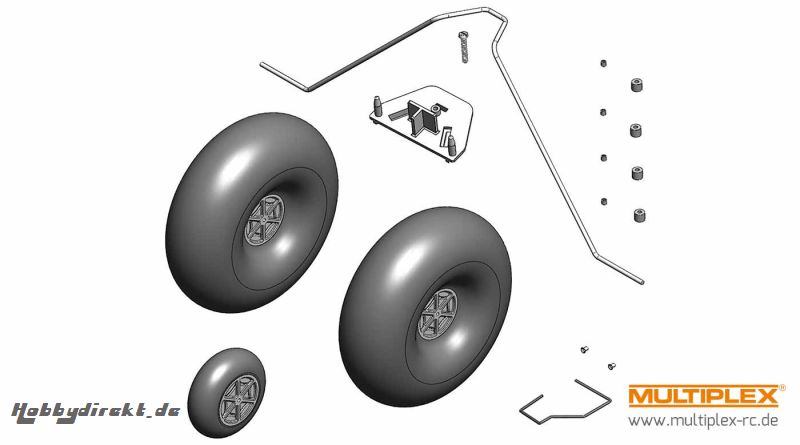 Fahrwerkssatz FunCub Multiplex 224114