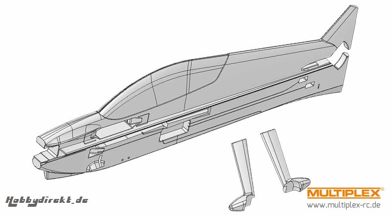 Rumpf und Fahrwerksverkleidun Multiplex 224132