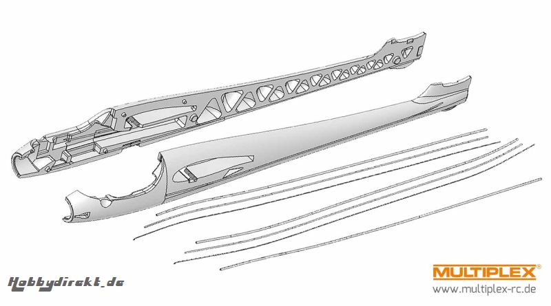 Rumpfhälften + Bowdenzüge Easy Glider Pro Multiplex 224150