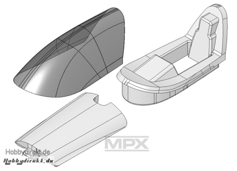 Kabinenhaube Rahmen und Rumpfdeckel Gemini Multiplex 224215