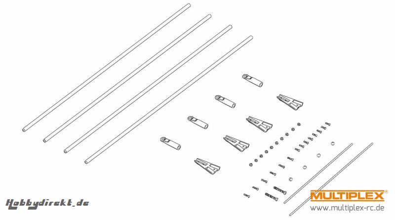 Flächenverstrebungen FunCub X Multiplex 224443