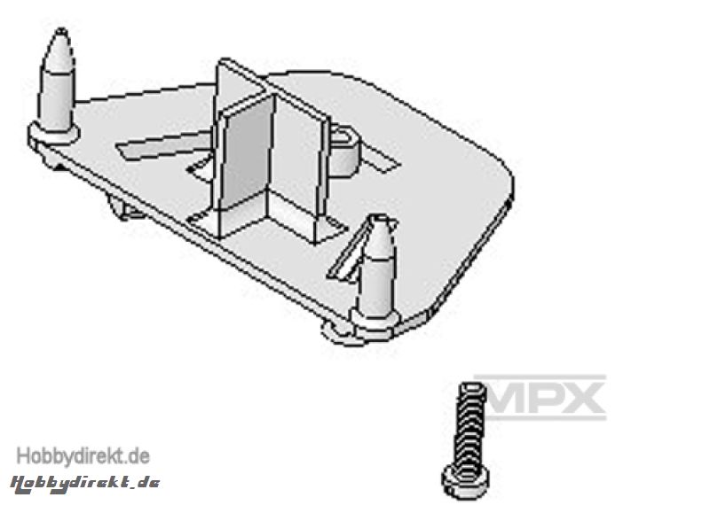 Fahrwerkshalter mit Schraube (MiniMag/AcroMaster) Multiplex 723135