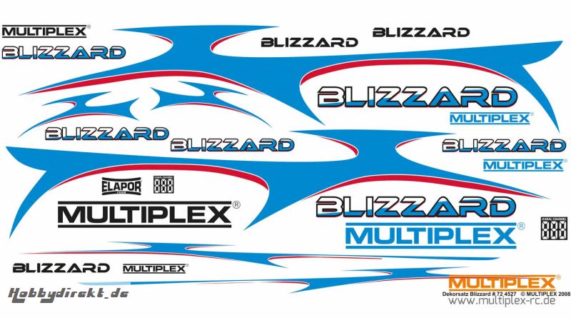 Dekorbogen Blizzard Multiplex 724527