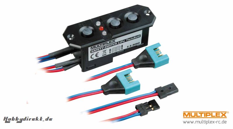 SAFETY-SWITCH LiPo TwinBatt Multiplex 85063