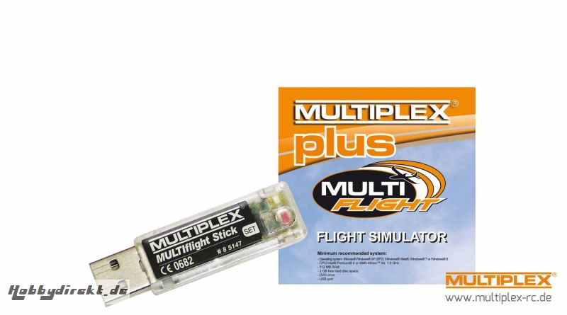 MULTIflight Stick mit MULTIflight PLUS CD Multiplex 85165