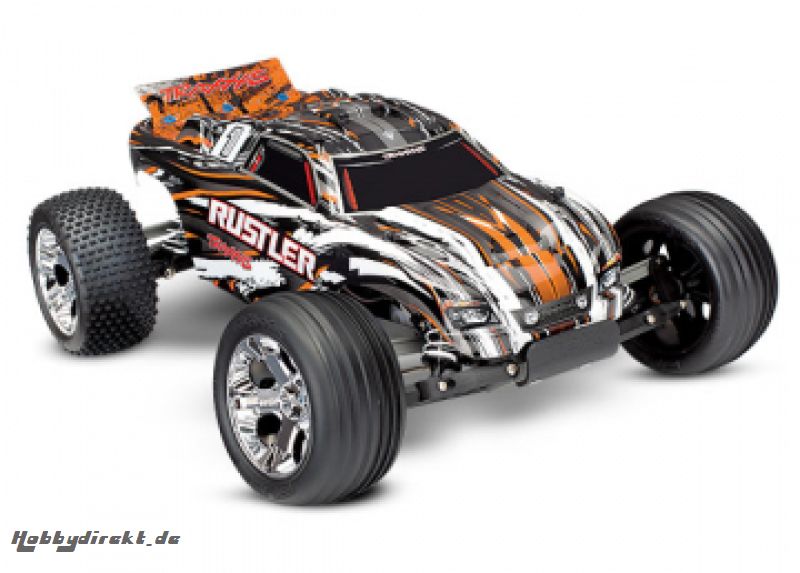 Rustler 2WD 1/10 RTR TQ Orange - With Batt/Charger Traxxas 37054-1ORNG