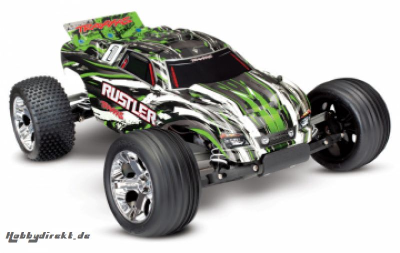 Rustler 2WD 1/10 RTR TQ Green - w/o Battery & Charger Traxxas 37054-4GRN