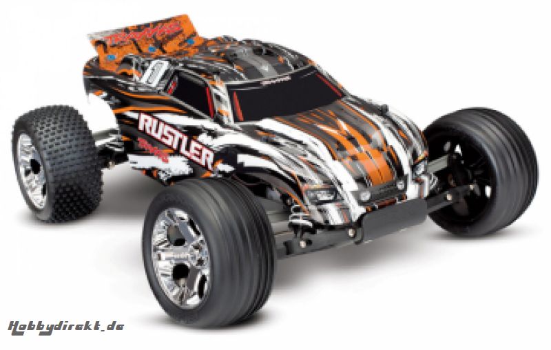 Rustler 2WD 1/10 RTR TQ Orange - w/o Battery & Charger Traxxas 37054-4ORNG