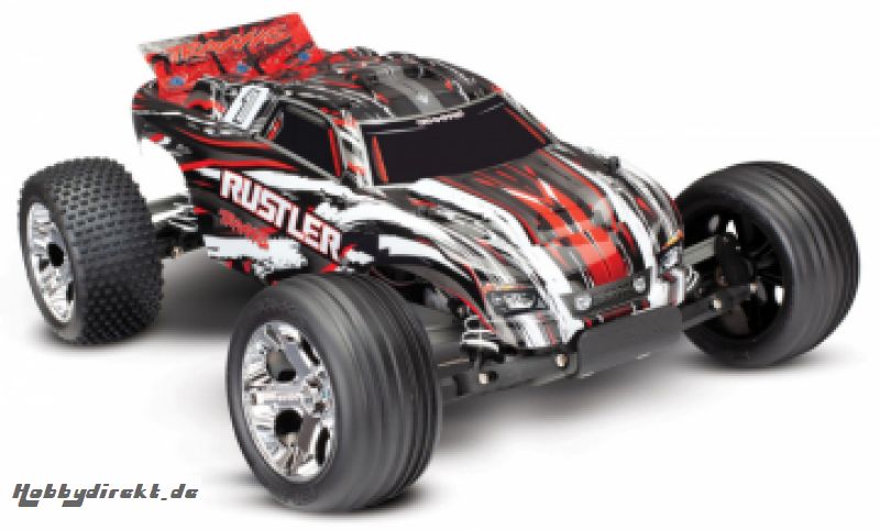 Rustler 2WD 1/10 RTR TQ Red - w/o Battery & Charger Traxxas 37054-4RED