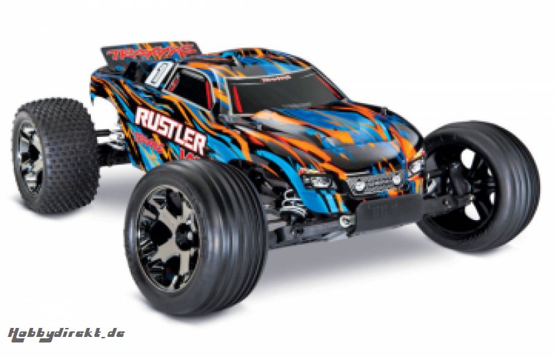 Rustler VXL 2WD 1/10 RTR TQi TSM OrangeX w/o Batt/Charger Traxxas 37076-4-ORNGX