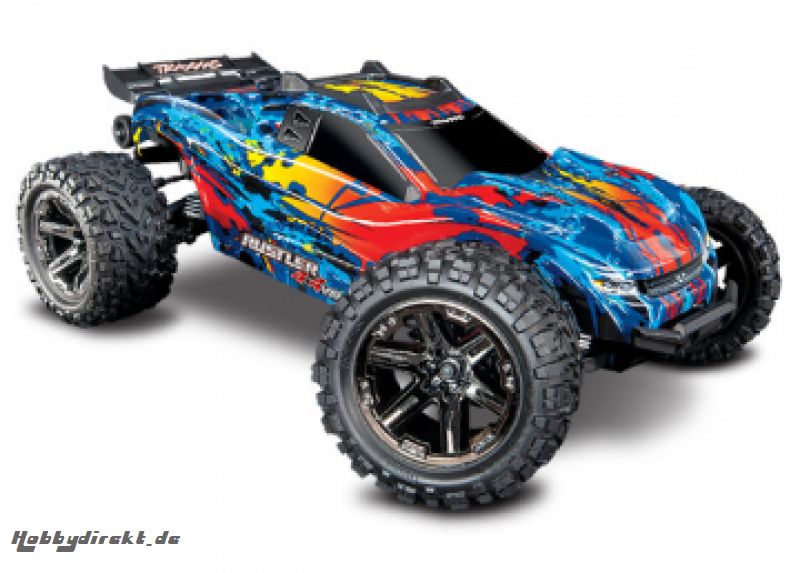 Rustler 4x4 VXL 1/10 RTR TQi TSM Red w/o Battery & Charger Traxxas 67076-4RED