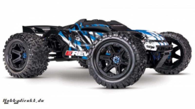 E-REVO Brushless 4WD TQi TSM w/o Batt & Charger Blue Traxxas 86086-4-BLU