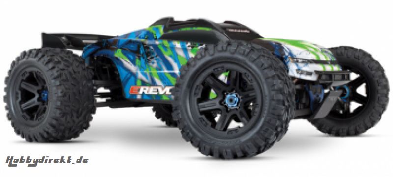 E-REVO Brushless 4WD TQi TSM w/o Battery & Charger Green Traxxas 86086-4GRN