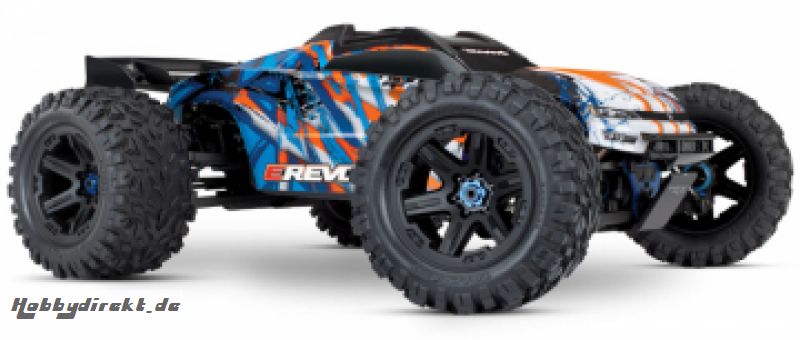 E-REVO Brushless 4WD TQi TSM w/o Battery & Charger Orange Traxxas 86086-4-ORNG