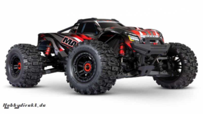 MAXX with WideMAXX 4x4 1/10 RTR TQi TSM Red Traxxas 89086-4-RED