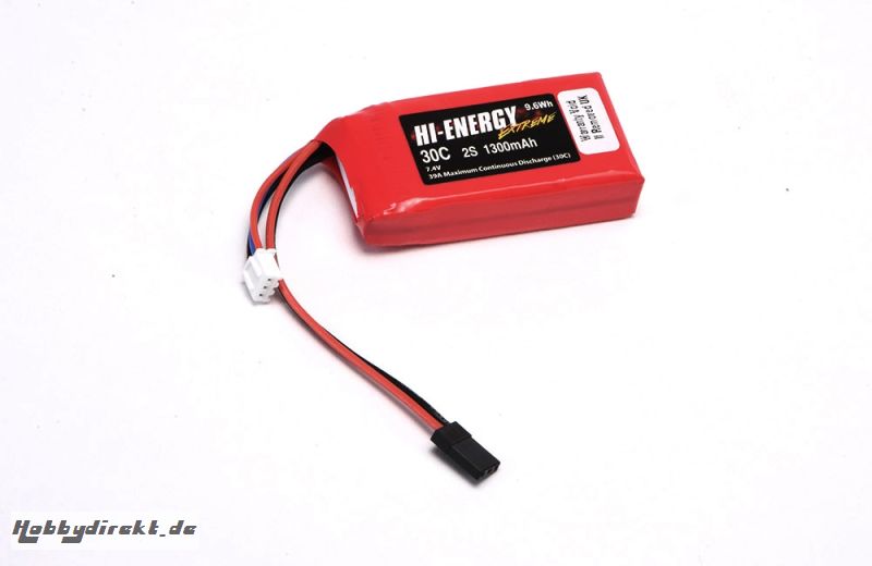 Hi-Energy 2S 1300mAh 30C Uni-RC Hi-Energy O-HE2S130030C-UNI-RC