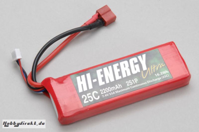 Hi-Energy 2S 2200mAh 25C Li-Po Hi-Energy