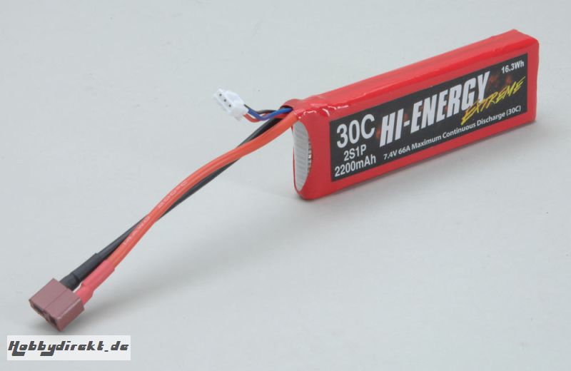 Hi-Energy 2S 2200mAh 30C Li-Po Hi-Energy O-HE2S1P220030A