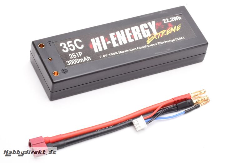 Hi-Energy 2S 3000mAh 35C Car Li-Po Hi-Energy O-HE2S1P300035C