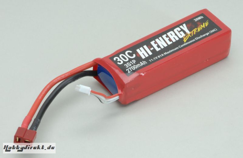 Hi-Energy 3S 2700mAh 30C Li-Po Hi-Energy