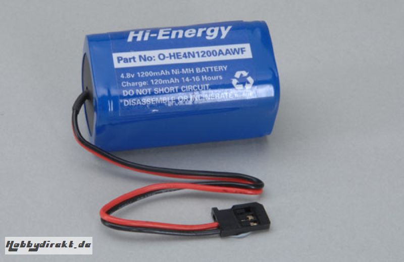 4.8v 1200mAh Ni-MH Rx Pk Sq Hi-Energy