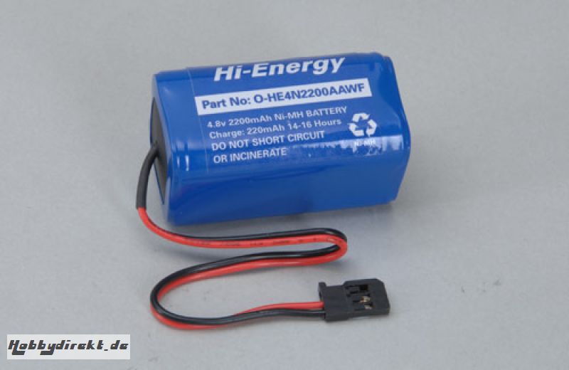 4.8v 2200mAh Ni-MH Rx Pk Sq Hi-Energy