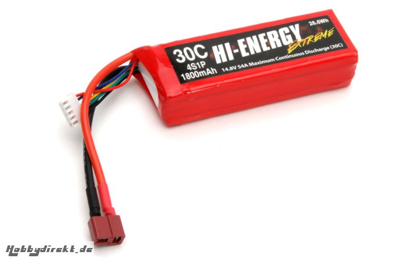 Hi-Energy 4S 1800mAh 30C Li-Po Hi-Energy O-HE4S1P180030A