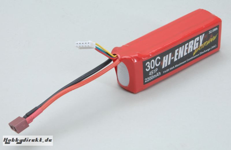 Hi-Energy 4S 2200mAh 30C Li-Po Hi-Energy O-HE4S1P220030A