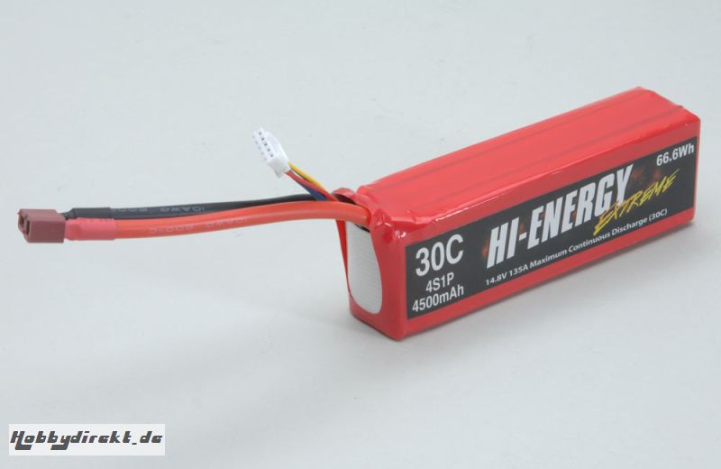 Hi-Energy 4S 4500mAh 30C Li-Po Hi-Energy O-HE4S1P450030A