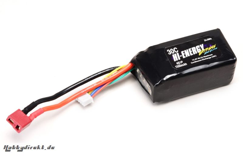 Hi-Energy 4S 1550mAh 30C HV Li-Po Hi-Energy O-HE4SHV155030A