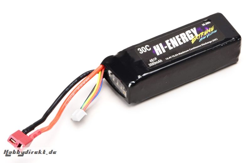 Hi-Energy 4S 2550mAh 30C HV Li-Po Hi-Energy O-HE4SHV255030A