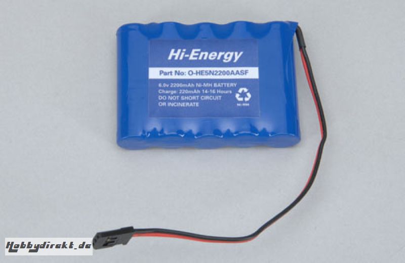 6.0v 2200mAh Ni-MH Rx flach Hi-Energy