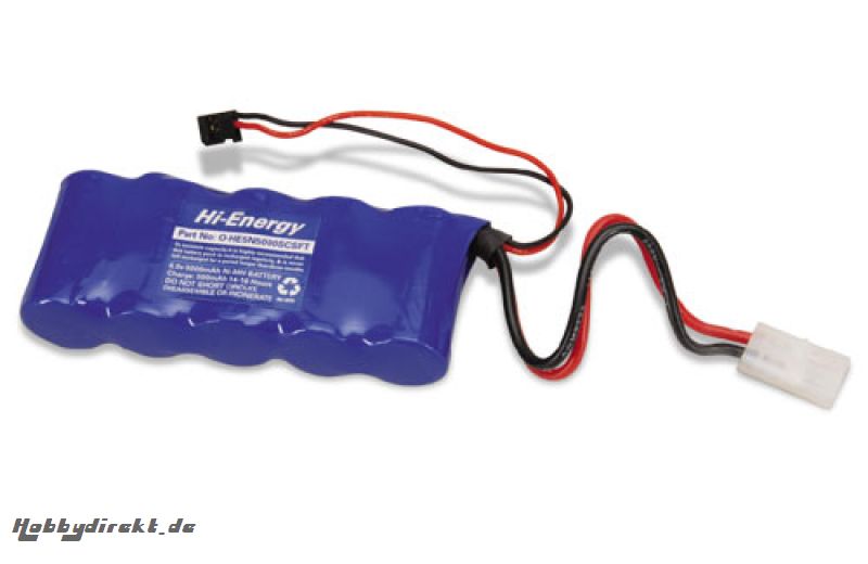 6.0v 5000mAh Ni-MH Rx Pk Flat Hi-Energy