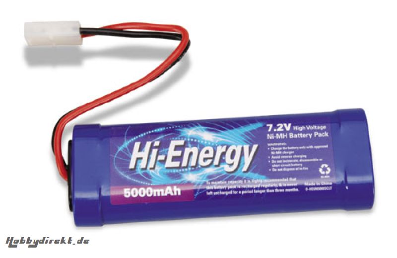 7.2v 5000mAh Ni-MH Pk Tamiya Conn Hi-Energy