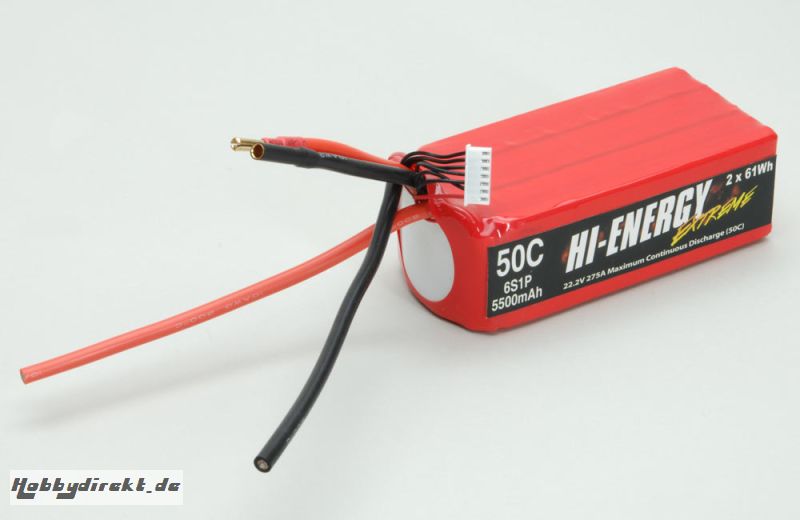 Hi-Energy 6S 5500mAh 50C Li-Po Hi-Energy