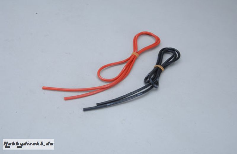 3,3qmm Sil Kabel rot/schw 2x 1m