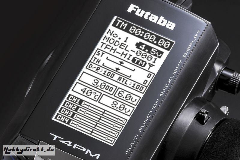 Futaba FUTABA T4PM 2.4GHz T-FHSS-SR + R334SBS-E Futaba P-CB4PM/R334-E