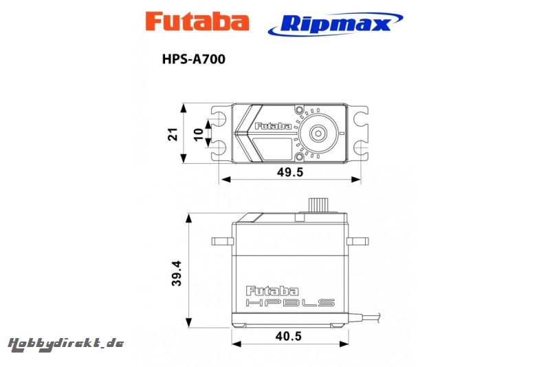 Futaba FUTABA HPS A700 Servopack (4 Stk.) Futaba P-HPS-A700-4