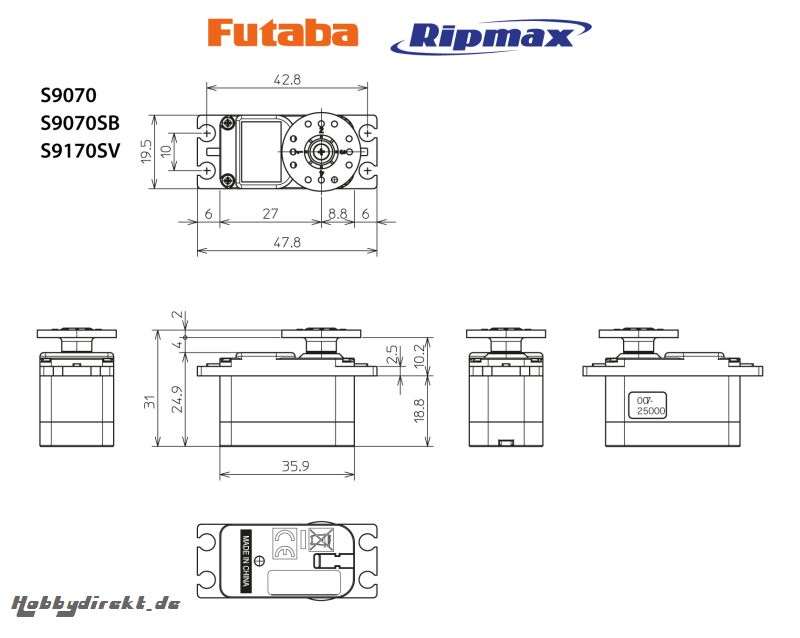 Futaba Futaba S9070 Digital 0.12s/6kg