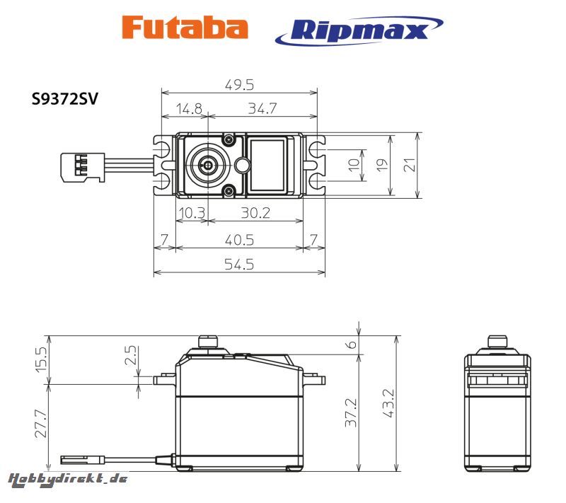 Futaba Servo Std HV S-Bus 0.06s/24.6Kg