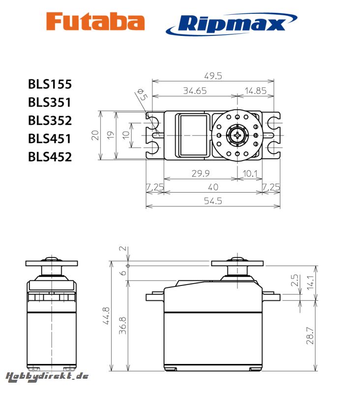 Futaba FUTABA BLS352 0,15s/18,0kg Futaba P-SBL352