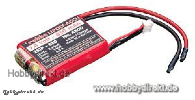 LIPO-AKKU 2S1P 7,4V 830MAH 10C Robbe 1-4800 4800